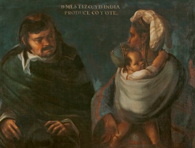 Mestizo and Indian Produce a Coyote, c.1715 by Juan Rodríguez Juárez